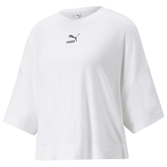 Puma Γυναικεία κοντομάνικη μπλούζα Classics Oversized Splitside Tee Puma Γυναικεία κοντομάνικη μπλούζα Classics Oversized Splitside Tee